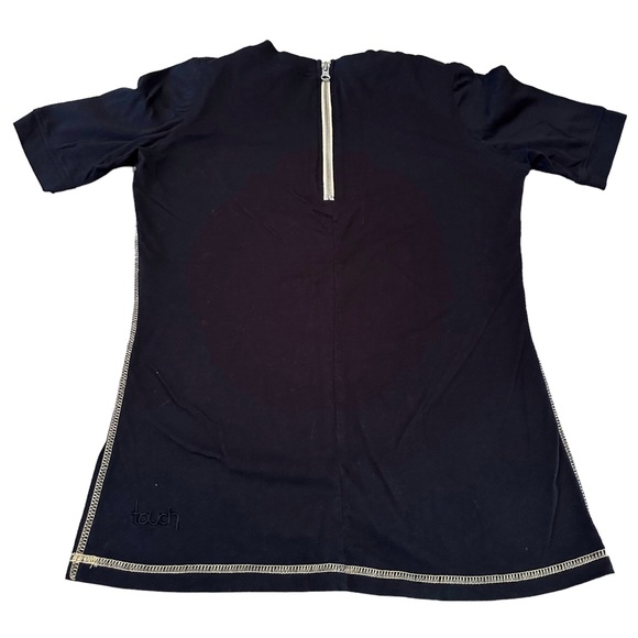 Touch By Alyssa Milano NHL Pittsburgh Penguins Black Tee w/ Gold Back Zipper EUC - Picture 2 of 10